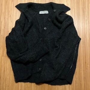 Everlane alpaca merino blend cardigan in size S black